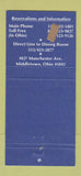 Matchbook Cover - The Manchester Inn Middletown OH 30 Strike