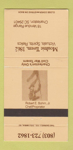 Matchbook Cover - Moultrie Tavern Charleston SC 30 Strike