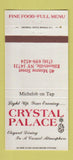 Matchbook Cover - Crystal Palace Restaurant Ellicottville NY 30 Strike