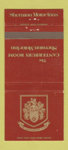 Matchbook Cover - Sheraton Motor Inns Pittsburgh PA Coraopolis 30 Strike