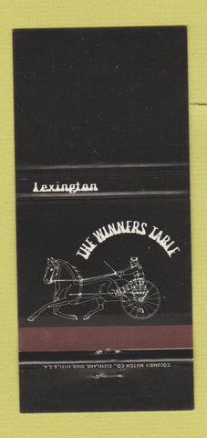 Matchbook Cover - The Winners Table Lexington KY 30 Strike