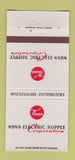 Matchbook Cover - Nunn Electric Supply Lubbock Austin Amarillo TX 30 Strike