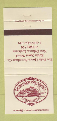Matchbook Cover - Delta Queen Steamboat New Orleans LA 30 Strike