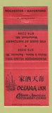 Matchbook Cover - Oceania Inn Chinese Rochester Waterford MI 30 Strike