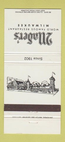 Matchbook Cover - Mader's Milwaukee WI Restaurant 30 Strike