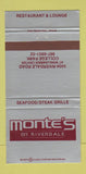 Matchbook Cover - Monte's College Park GA Atlanta 30 Strike