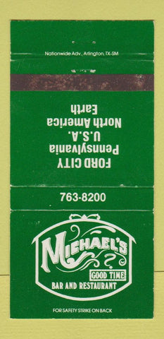 Matchbook Cover - Michael's Restaurant Ford City PA WEAR 30 Strike