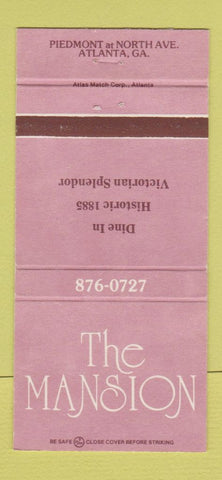 Matchbook Cover - The Mansion Restaurant Atlanta GA 30 Strike