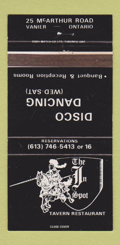 Matchbook Cover - The In Spot Tavern Restaurant Disco Vanier ON 30 Strike