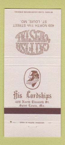 Matchbook Cover - Catfish Crystal St Louis MO 30 Strike