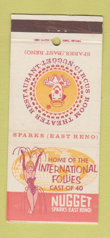 Matchbook Cover - Nugget Casino Sparks NV girlie 30 Strike