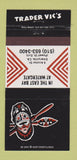 Matchbook Cover - Trader Vic's Tiki Emeryville CA 30 Strike