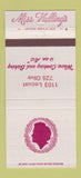 Matchbook Cover - Miss Hulling's St Louis MO 30 Strike