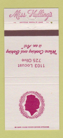 Matchbook Cover - Miss Hulling's St Louis MO 30 Strike