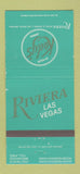 Matchbook Cover - Riviera Las Vegas NV Casino Hotel WEAR 30 Strike