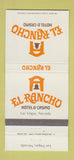 Matchbook Cover - El Rancho Hotel Casino Las Vegas NV WEAR 30 Strike
