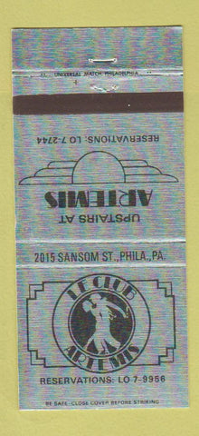Matchbook Cover - Le Club Artemis Philadelphia PA 30 Strike
