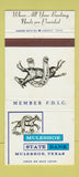 Matchbook Cover - Huleshoe State Bank Muleshoe TX 30 Strike
