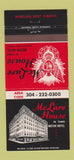 Matchbook Cover - McLure House Motor Hotel Wheeling WV 30 Strike