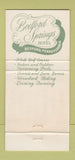 Matchbook Cover - Bedford Springs Hotel Bedford PA WEAR 30 Strike