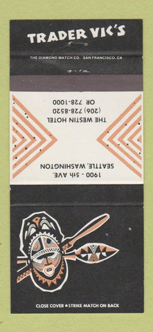 Matchbook Cover - Trader Vic's Tiki Seattle WA Westin Hotel 30 Strike