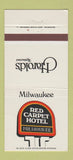 Matchbook Cover - Red Carpet Hotel Milwaukee WI Harold's Restaurant 30 Strike