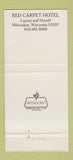 Matchbook Cover - Red Carpet Hotel Milwaukee WI Harold's Restaurant 30 Strike