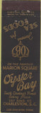Matchbook Cover - Oyster Bay Restaurant Charleston SC Marion Square