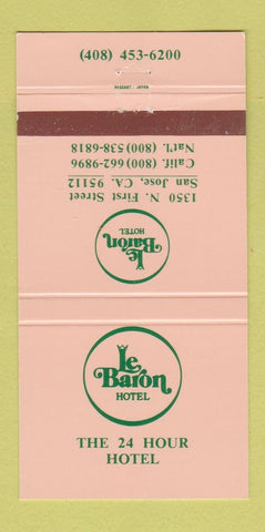 Matchbook Cover - Le Baron Hotel San Jose CA 30 Strike