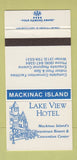 Matchbook Cover - Lake View Hotel Mackinac Island MI WHITE 30 Strike