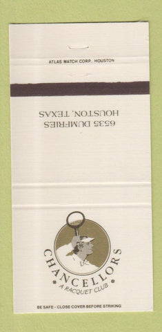 Matchbook Cover - Chancellors Racquet Club Houston TX 30 Strike