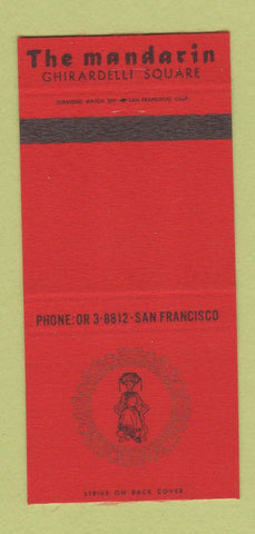 Matchbook Cover - The Mandarin Restaurant San Francisco CA 30 Strike