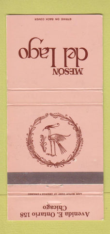 Matchbook Cover - Meson Del Lago Chicago IL Mexican  30 Strike