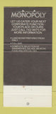 Matchbook Cover - Monoloply Restaurant Dallas TX 30 Strike