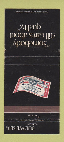 Matchbook Cover - Budweiser Beer WEAR 30 Strike