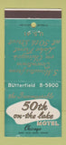 Matchbook Cover - 50th On the Lake Motel Chicago IL 30 Strike