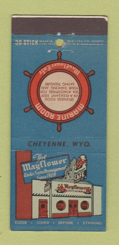 Matchbook Cover - Mayflower Cafe Cheyenne WY 30 Stick