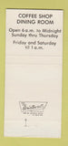Matchbook Cover - Muffin Treat Moon Room Fairfield CA 30 Strike