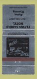 Matchbook Cover - Flying Saddle Motel Alpine WY SILVER WEAR 30 Strike