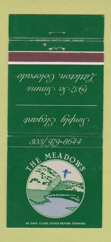 Matchbook Cover - The Meadows Restaurant Littleton Colorado 30 Strike