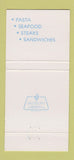 Matchbook Cover - Malvern Meeting House Restaurant Italian Frazer PA 30 Strike