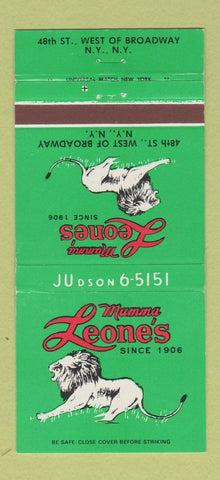Matchbook Cover - Mamma Leone's New York City 30 Strike