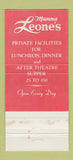 Matchbook Cover - Mamma Leone's New York City 30 Strike