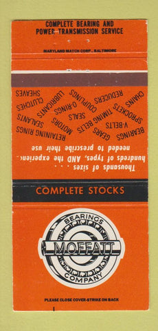 Matchbook Cover - Moffatt Bearings  30 Strike