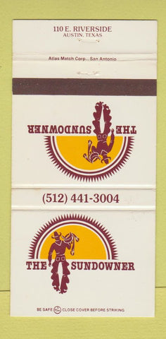 Matchbook Cover - The Sundowner Austin TX 30 Strike