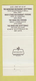 Matchbook Cover - Back Stage Tempe AZ restaurant 30 Strike