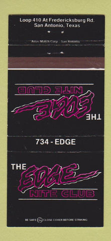 Matchbook Cover - Edge Nite Club San Antonio TX 30 Strike