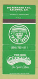 Matchbook Cover - The Keg Caesar's Kelowna BC WEAR 30 Strike