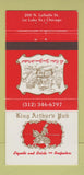Matchbook Cover - King Arthur's Pub Chicago IL 30 Strike