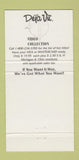 Matchbook Cover - Showgirls Deja Vu Strip Club 30 Strike